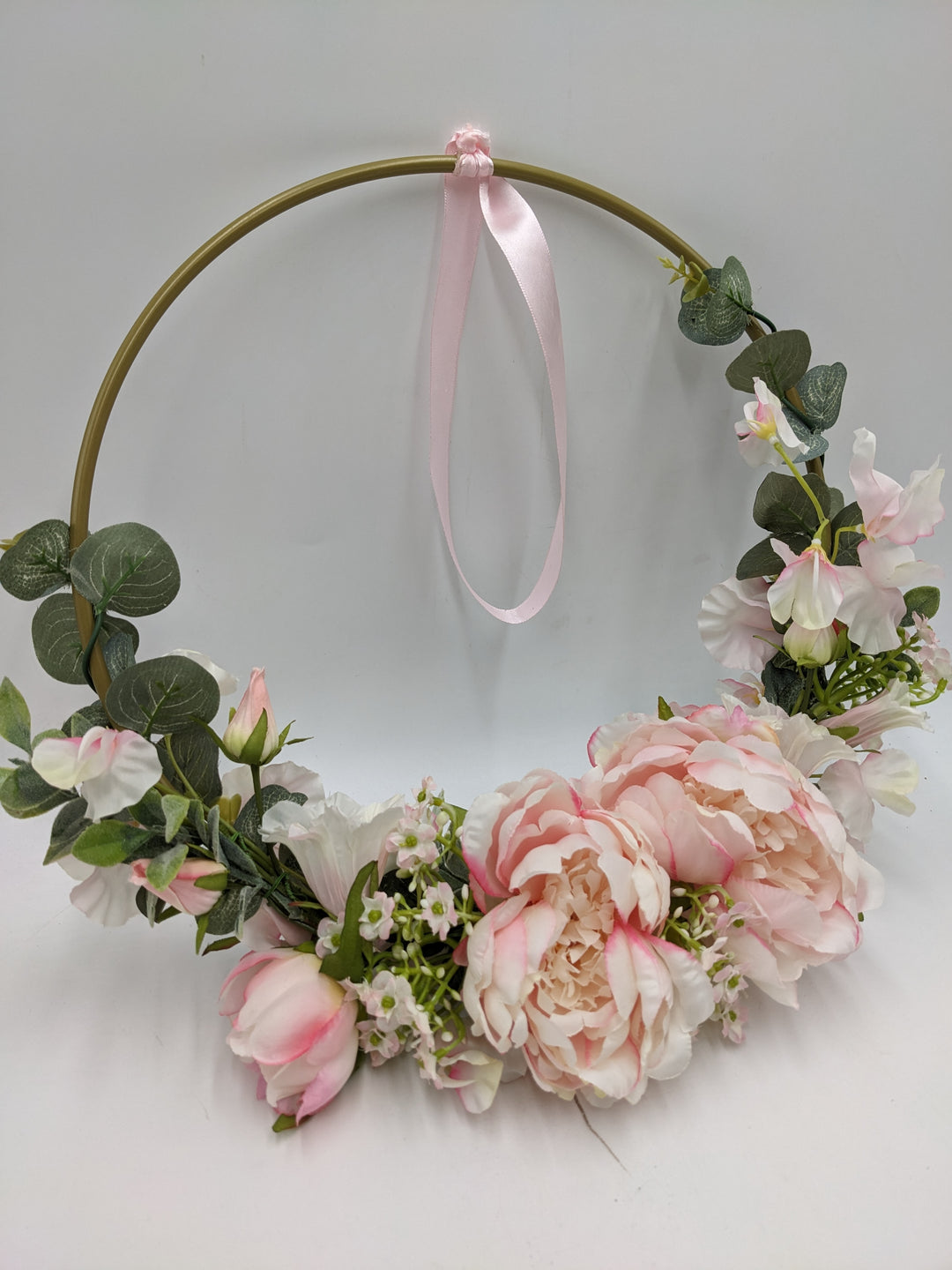 Türkranz Hochzeit Blüten Eukalypthus rosa