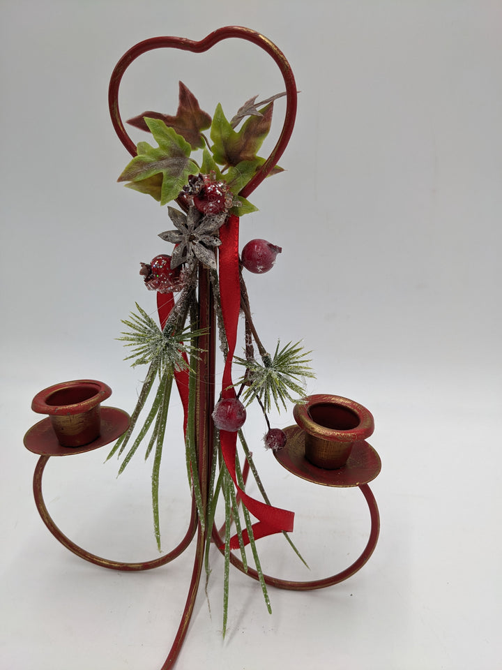 Kerzenständer Anis Beeren rot