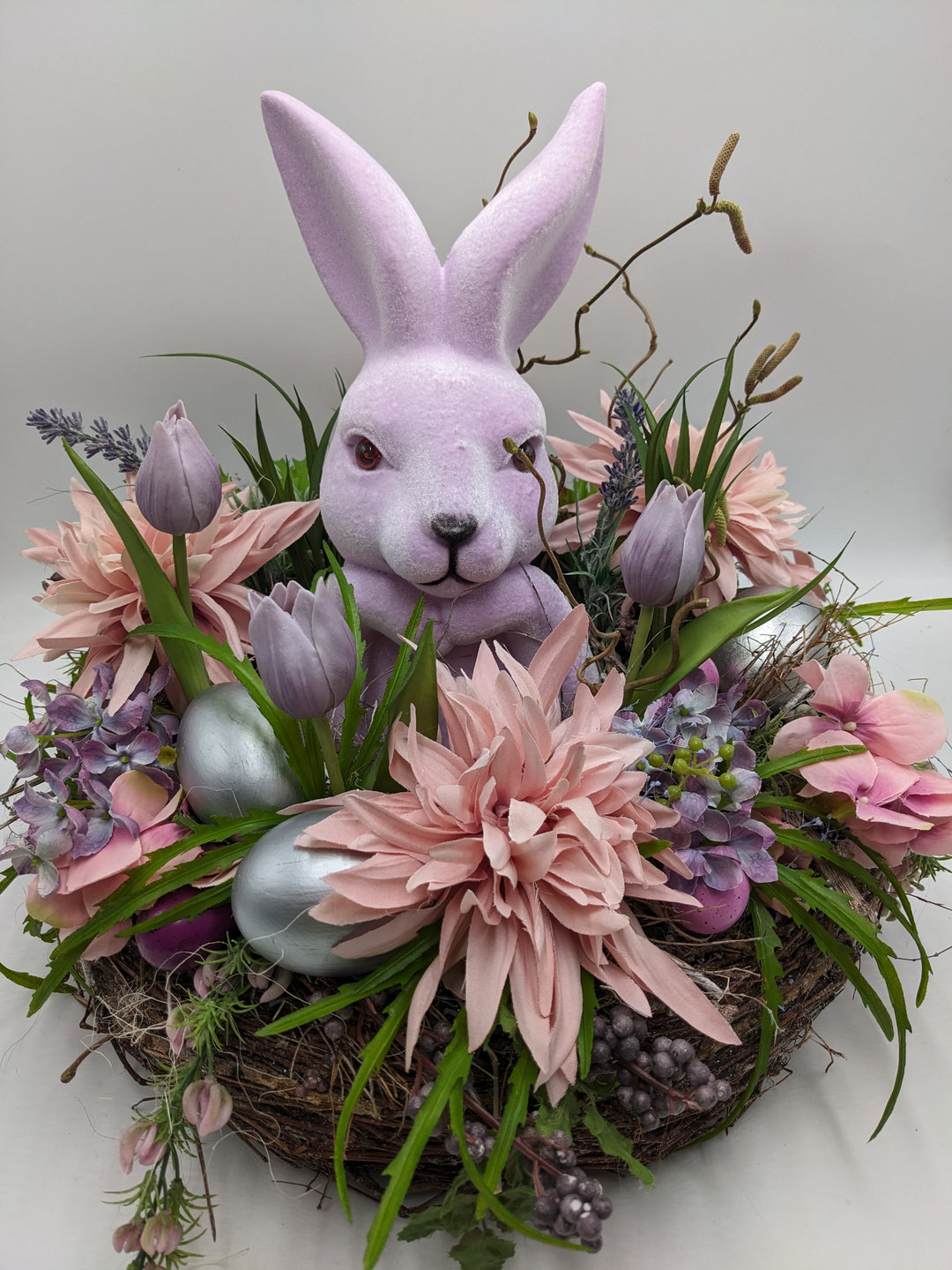 Osterkranz Ei Hase Lavendel rosa