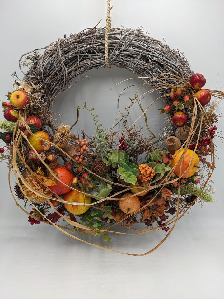 Herbstkranz Ernte-Dank Apfel Beeren orange