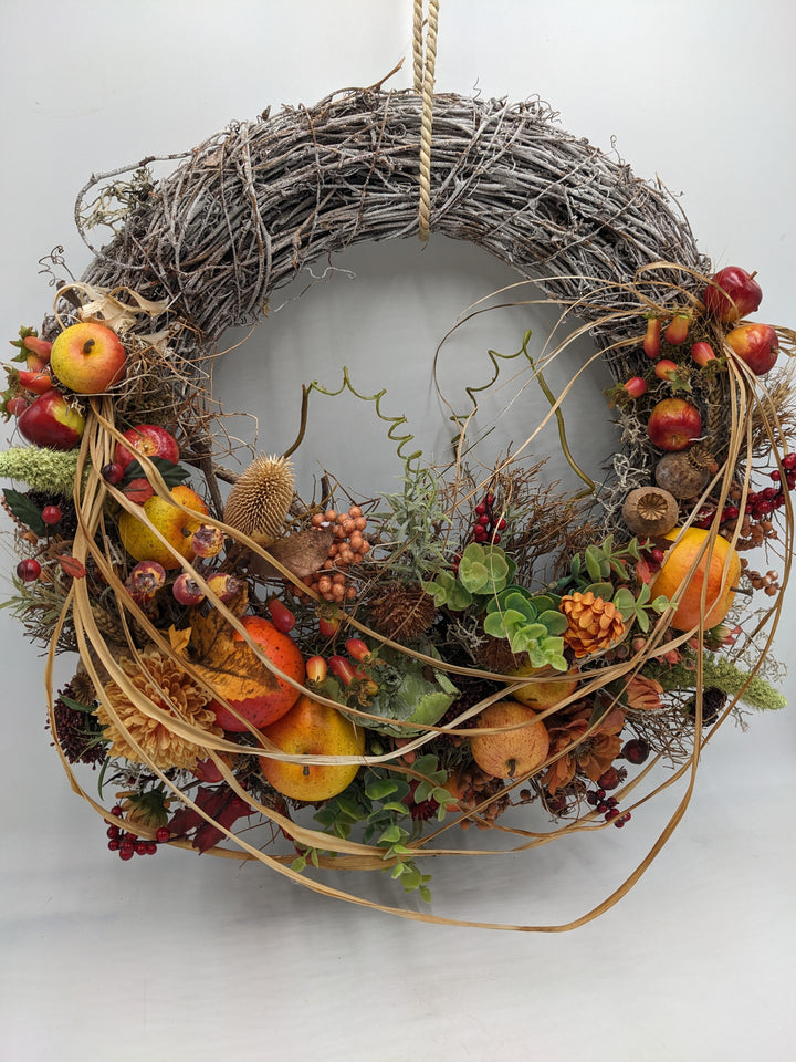 Herbstkranz Ernte-Dank Apfel Beeren orange