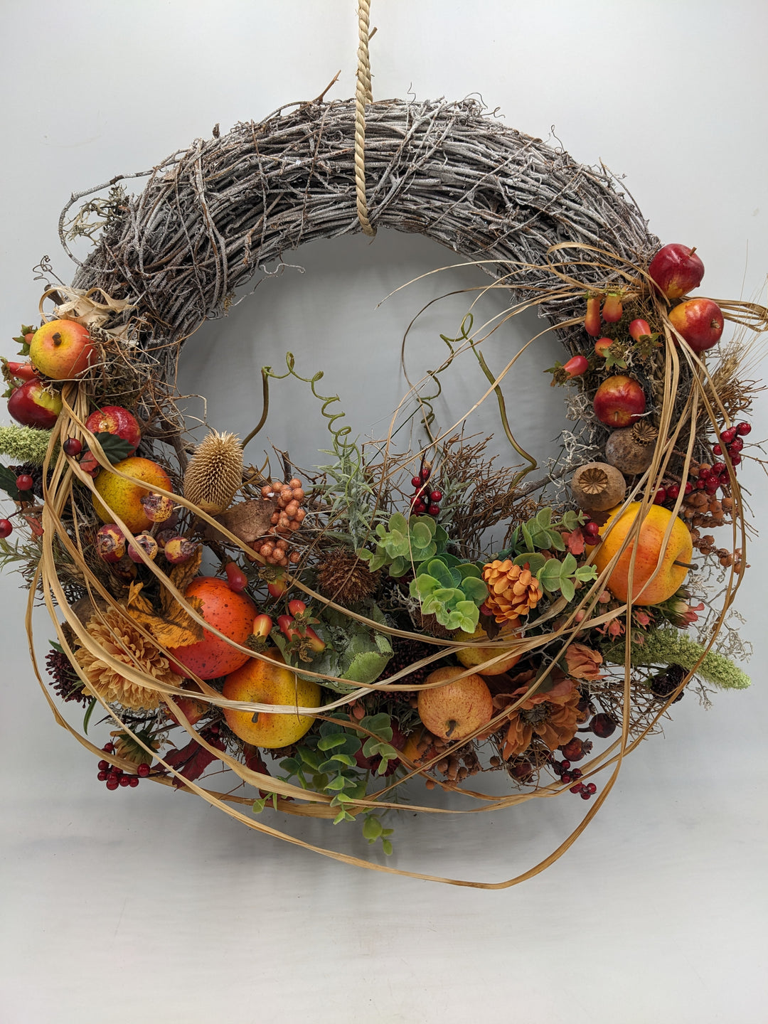Herbstkranz Ernte-Dank Apfel Beeren orange