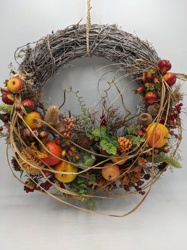 Herbstkranz Ernte-Dank Apfel Beeren orange