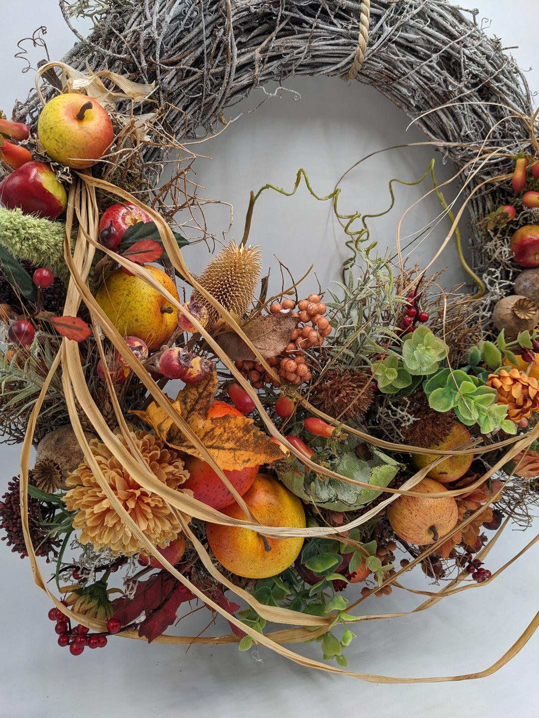 Herbstkranz Ernte-Dank Apfel Beeren orange
