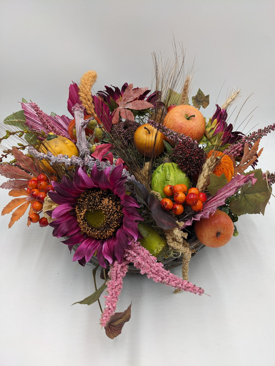 Herbstgesteck Ernte-Dank Beiwerk bunt
