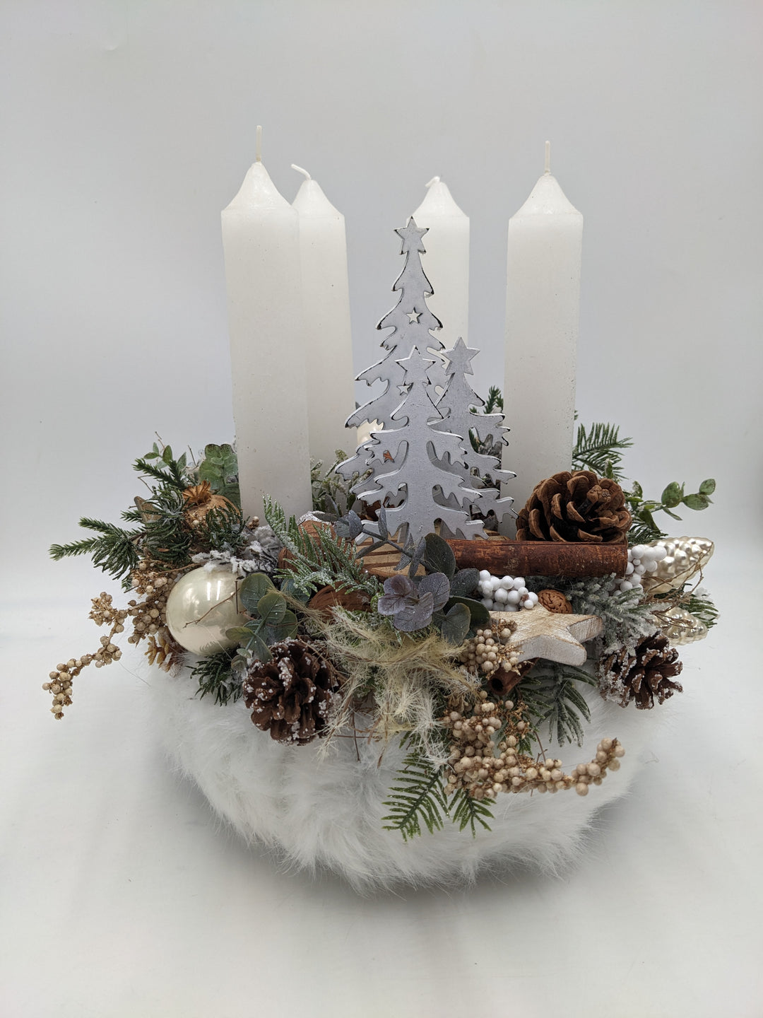 Adventskranz Kugel Stern Zapfen