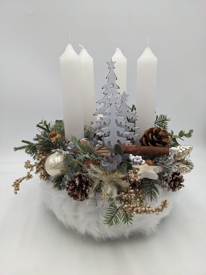 Adventskranz Kugel Stern Zapfen