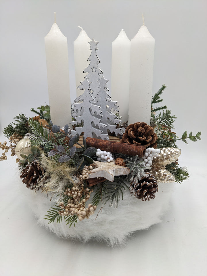 Adventskranz Kugel Stern Zapfen