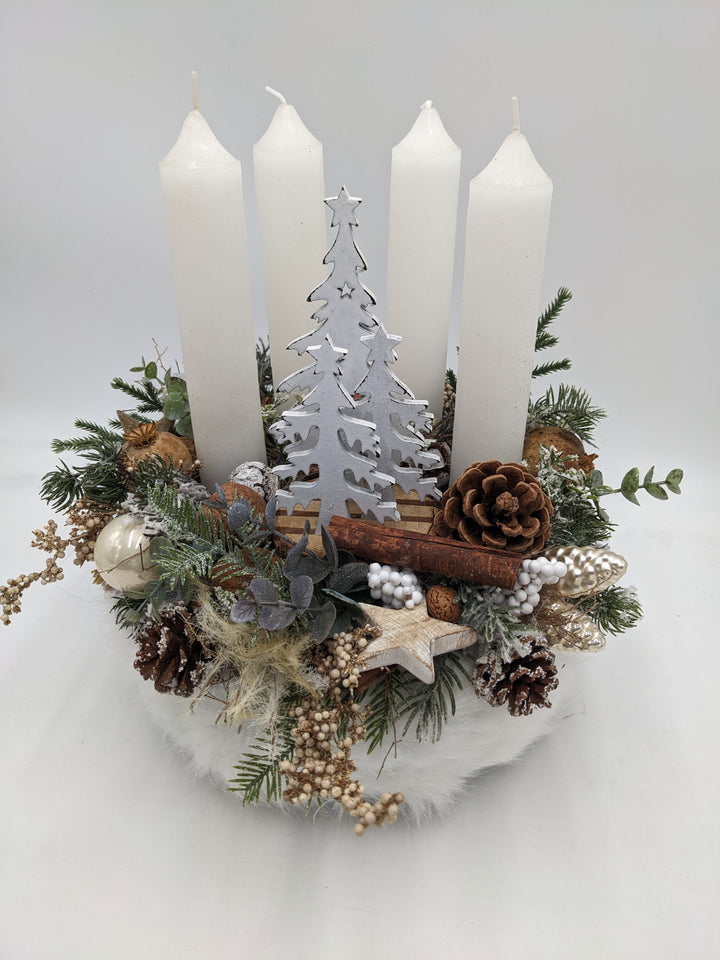 Adventskranz Kugel Stern Zapfen