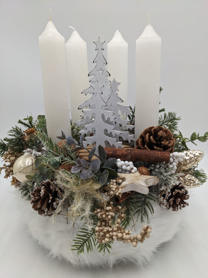 Adventskranz Kugel Stern Zapfen
