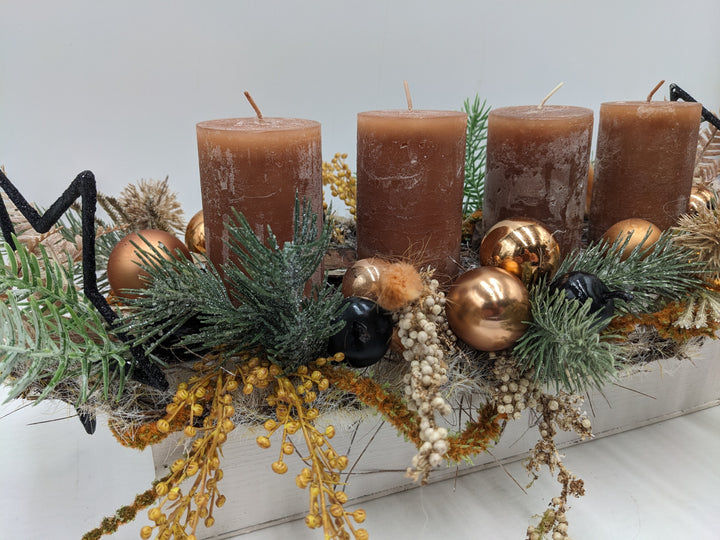 Adventsgesteck Kugel Stern Beeren occer