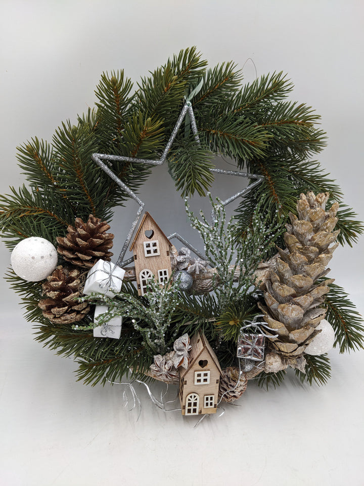 Türkranz Kugel Haus Geschenk natur