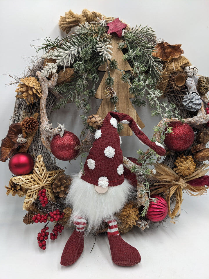 Türkranz Kugel Wichtel Tannenbaum rot