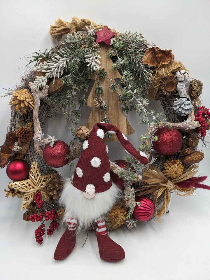 Türkranz Kugel Wichtel Tannenbaum rot