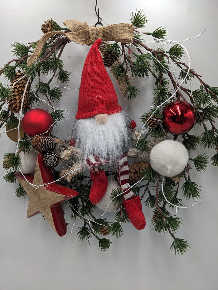 Türkranz Kugel Stern Wichtel rot