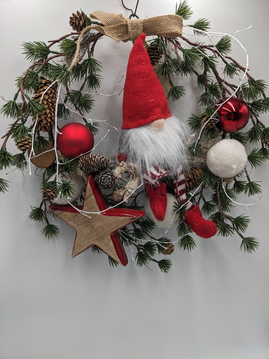 Türkranz Kugel Stern Wichtel rot