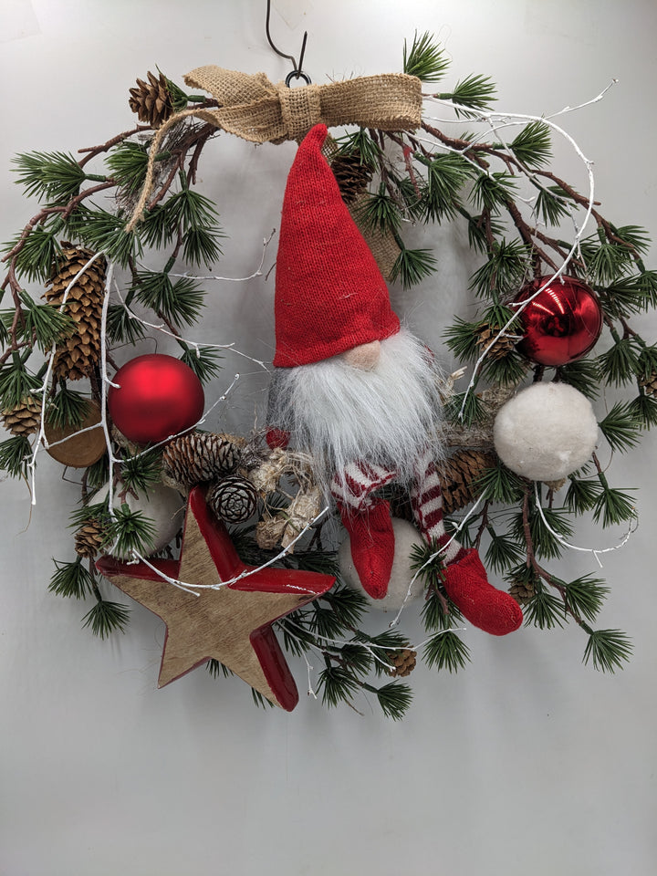 Türkranz Kugel Stern Wichtel rot