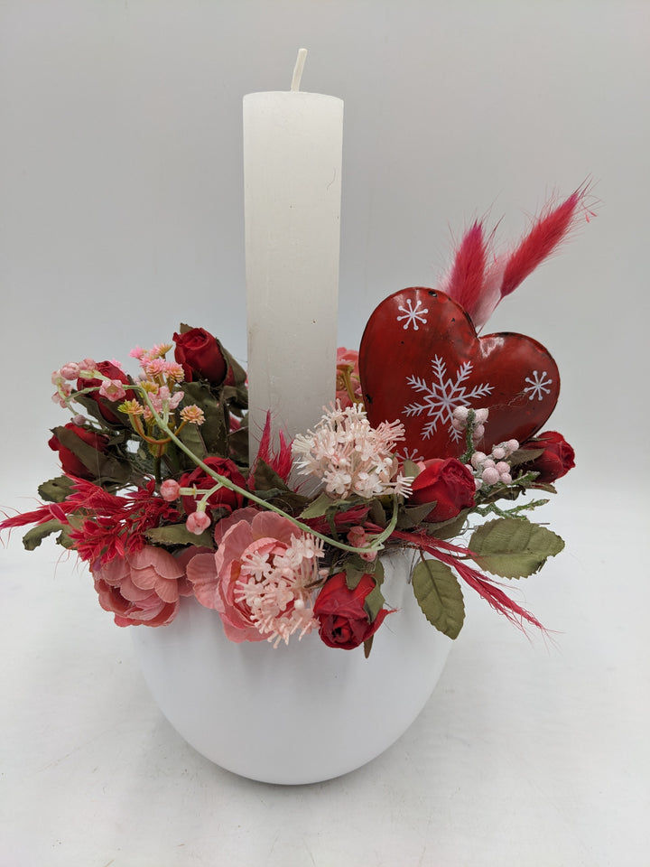 Valentingstaggesteck Herz rot rosa