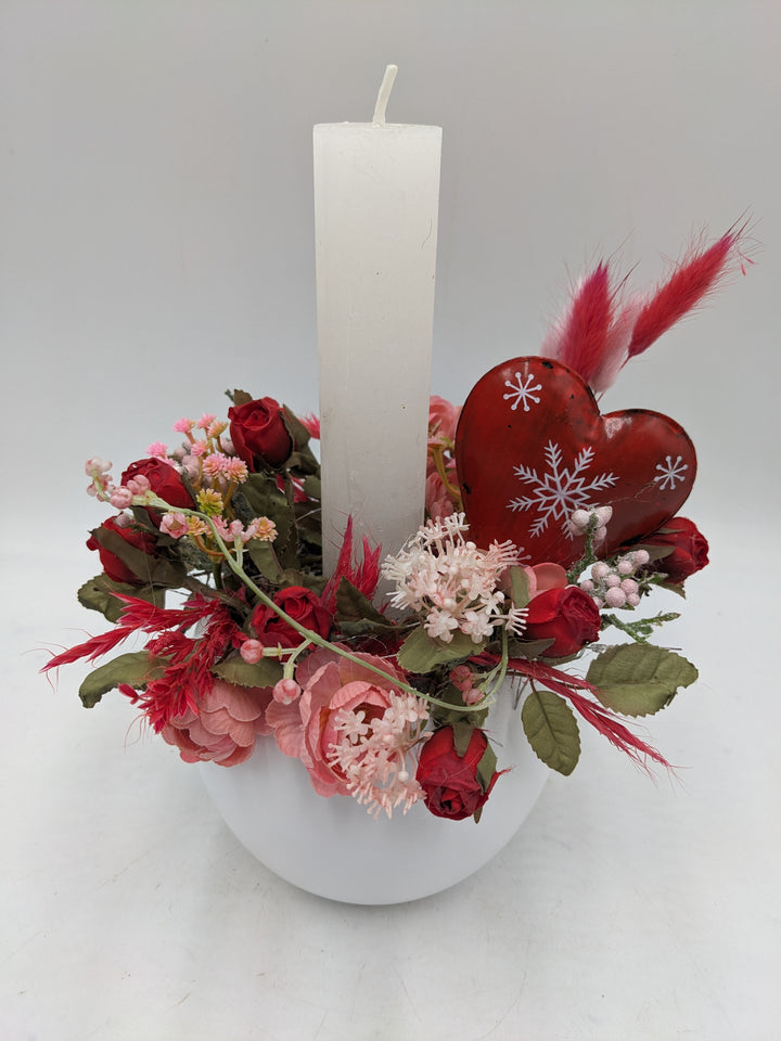 Valentingstaggesteck Herz rot rosa