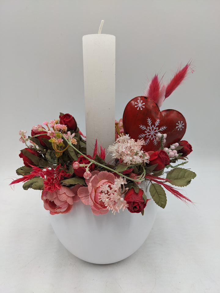 Valentingstaggesteck Herz rot rosa