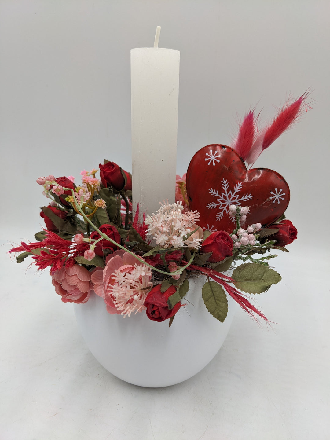 Valentingstaggesteck Herz rot rosa