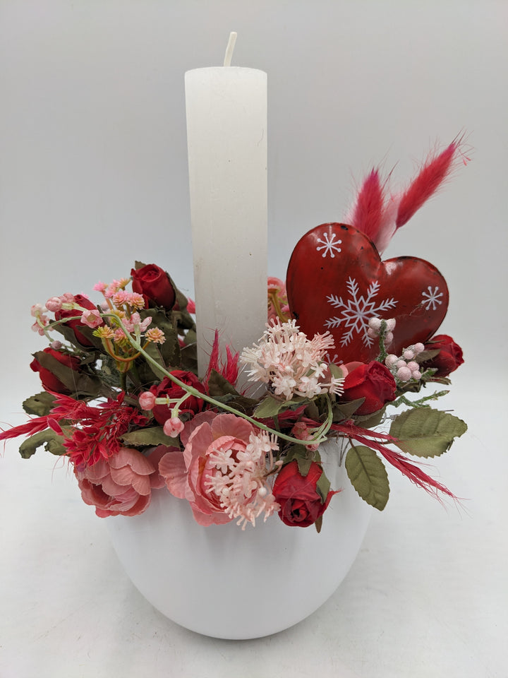 Valentingstaggesteck Herz rot rosa