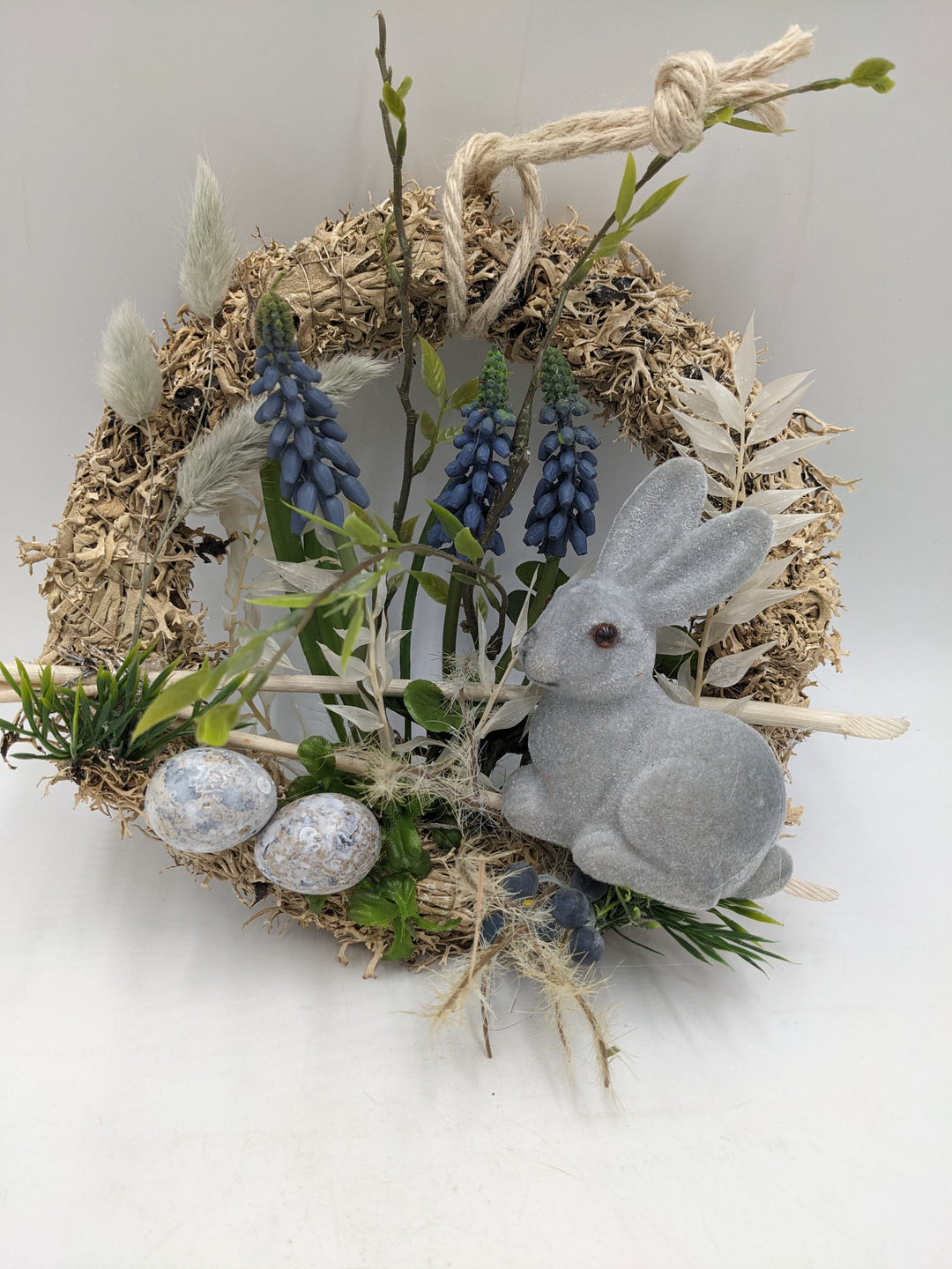 Osterkranz Türkranz Ostern Hase Hyazinthen blau