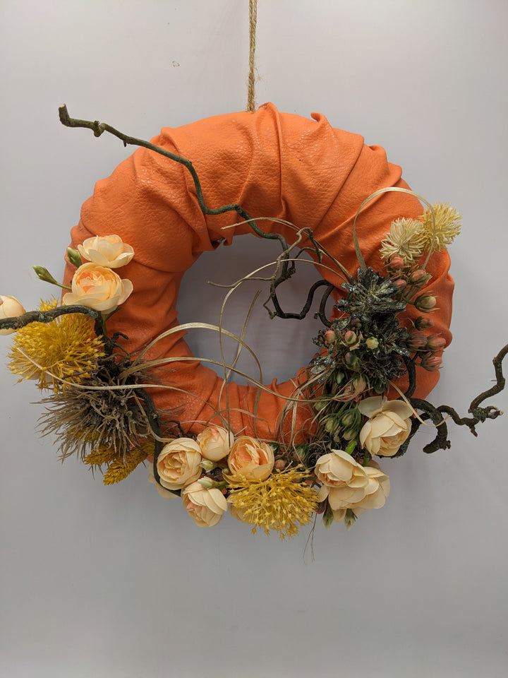 Türkranz Herbst Gräser orange apricote