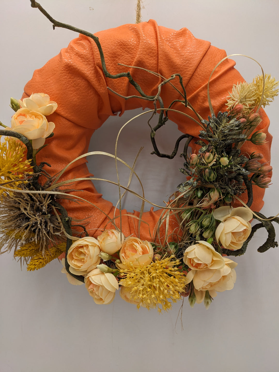 Türkranz Herbst Gräser orange apricote