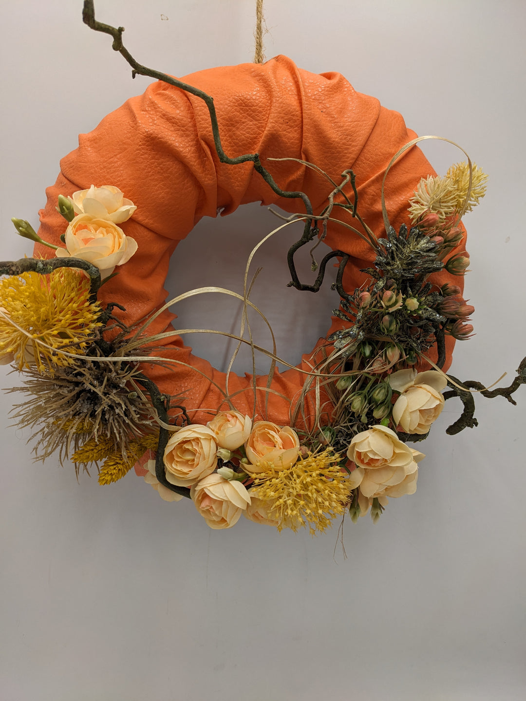 Türkranz Herbst Gräser orange apricote