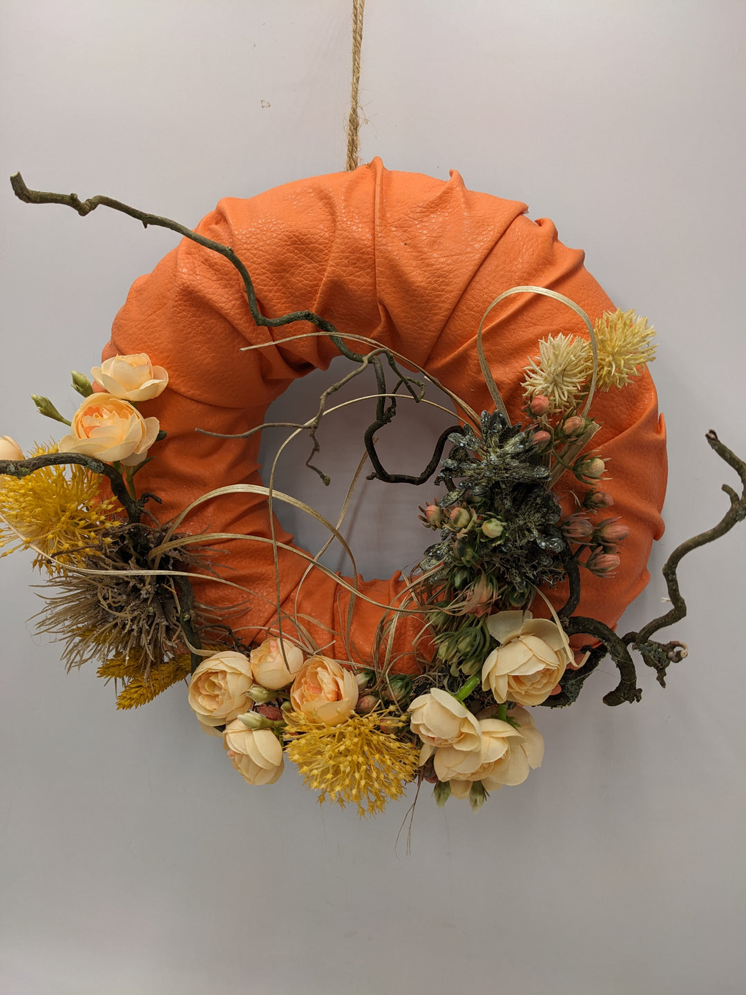 Türkranz Herbst Gräser orange apricote