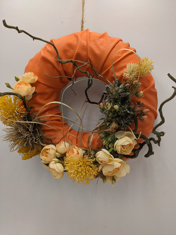 Türkranz Herbst Gräser orange apricote