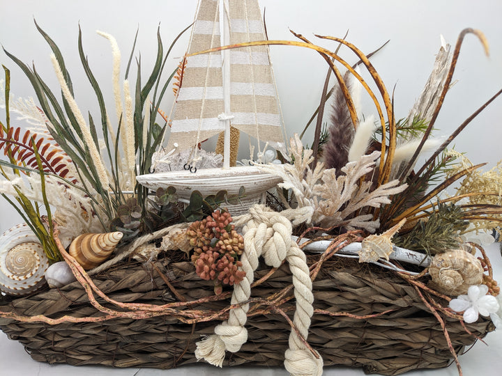 Sommergesteck Segelschiff Seil maritim