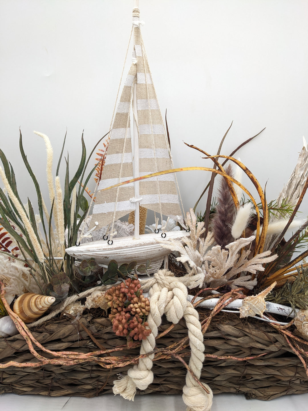 Sommergesteck Segelschiff Seil maritim