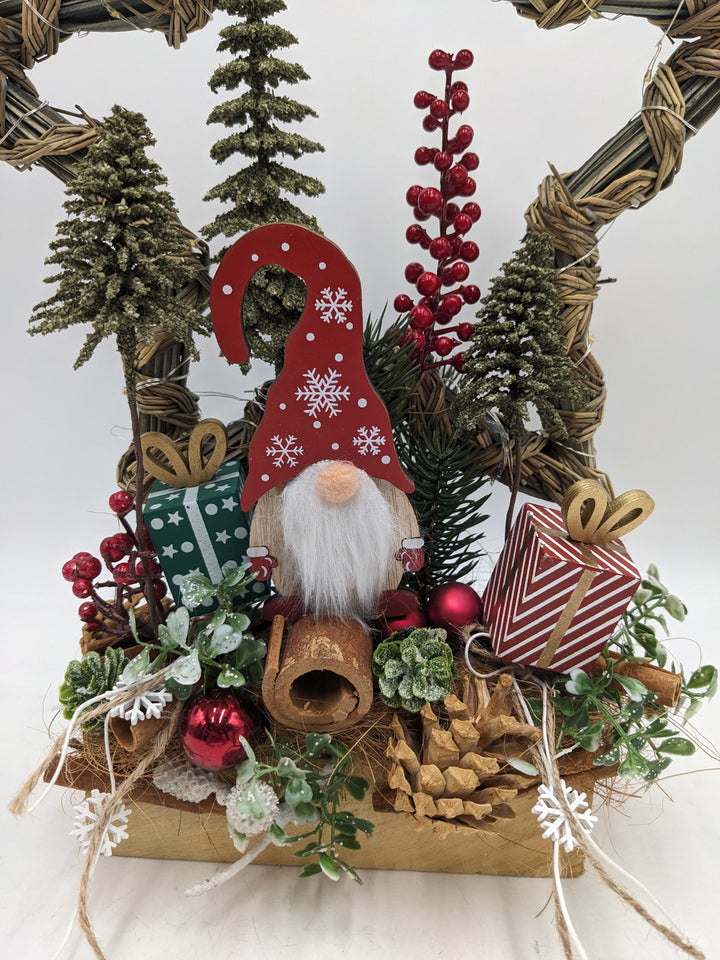 Wintergesteck LED Bäume Geschenke Stern