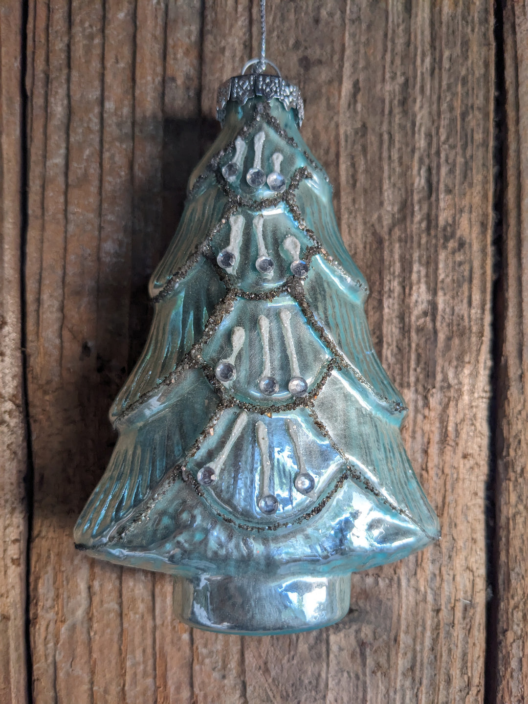 Weihnachtskugel Tannenbaum türkis