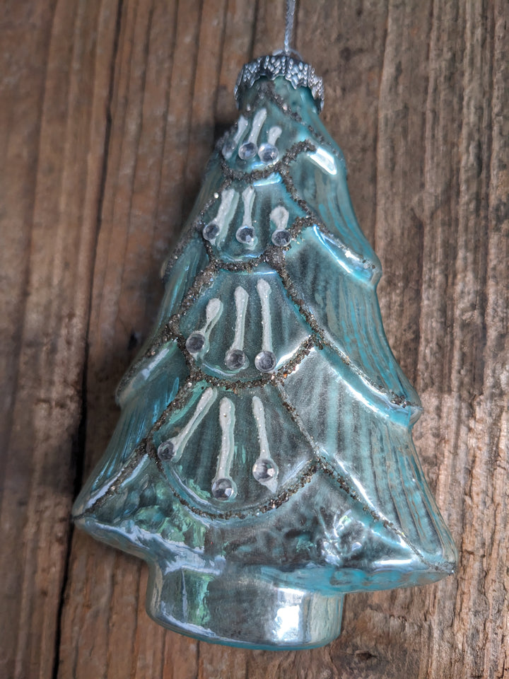 Weihnachtskugel Tannenbaum türkis