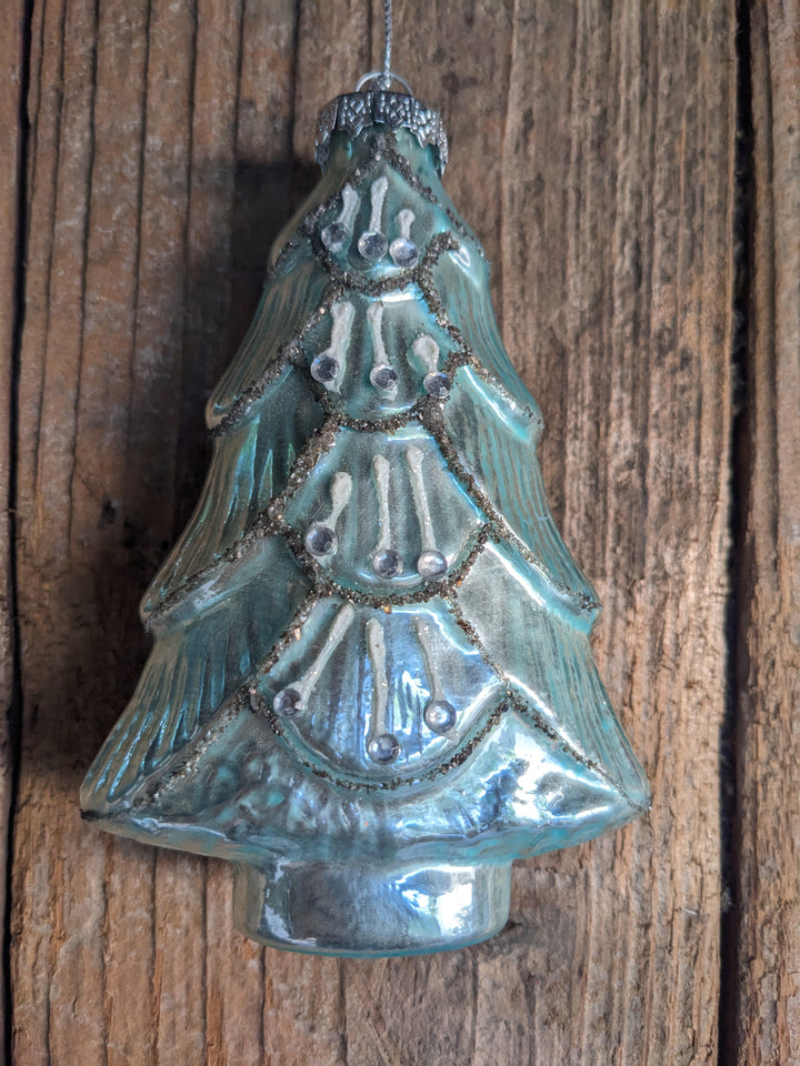 Weihnachtskugel Tannenbaum türkis