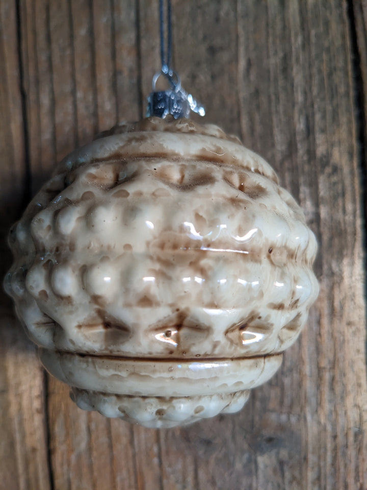 Weihnachtskugel Goodwill marmoriert creme