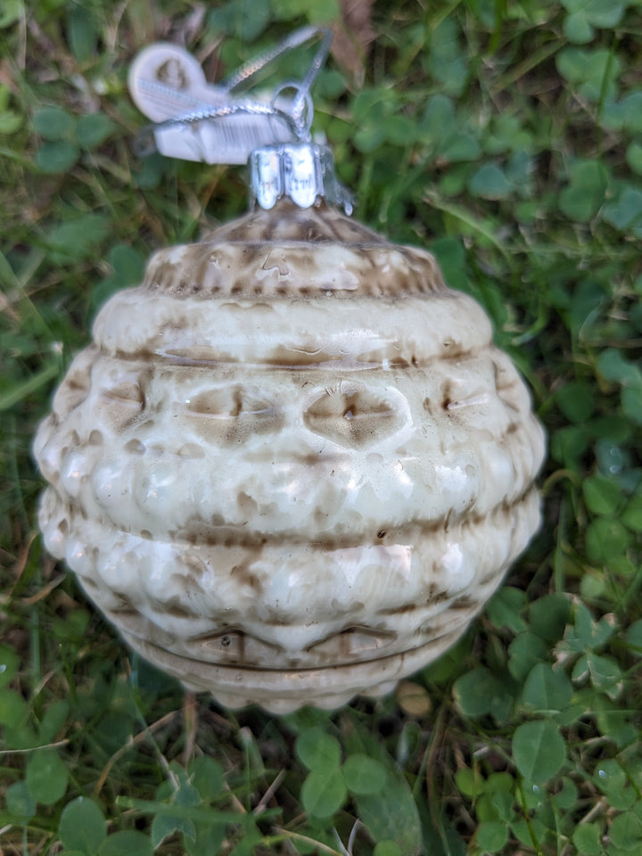 Weihnachtskugel Goodwill marmoriert creme