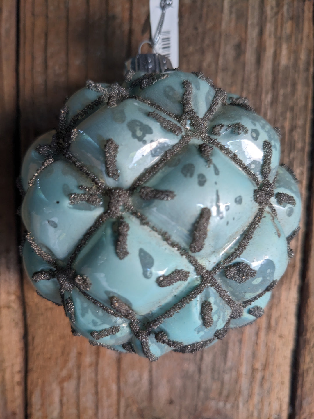 Weihnachtskugel Rautenmuster Goodwill mint