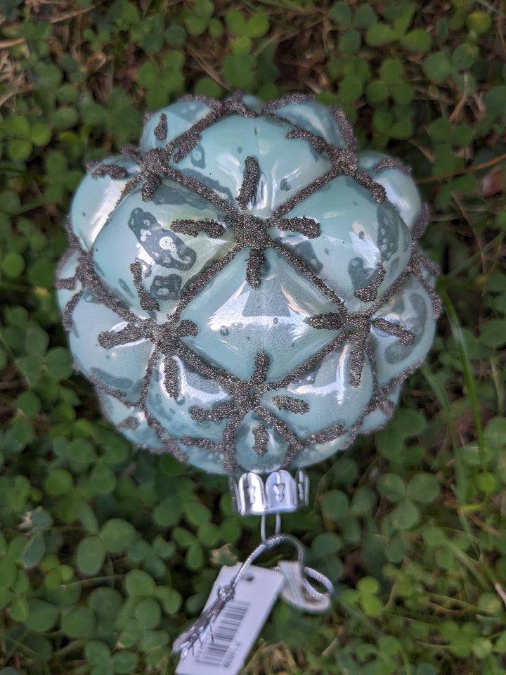 Weihnachtskugel Rautenmuster Goodwill mint