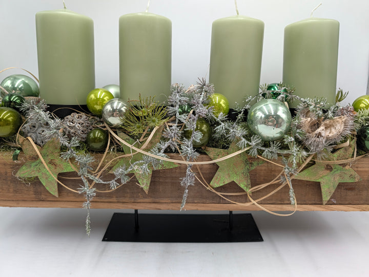 Adventsgesteck Sterne Zapfen