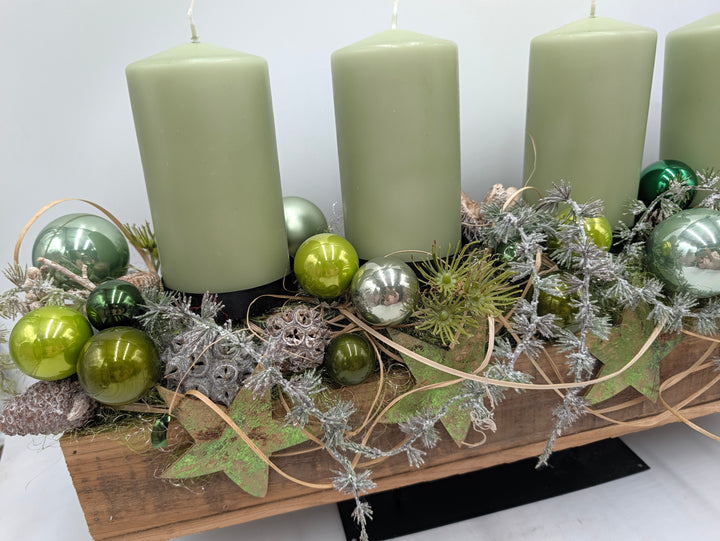 Adventsgesteck Sterne Zapfen