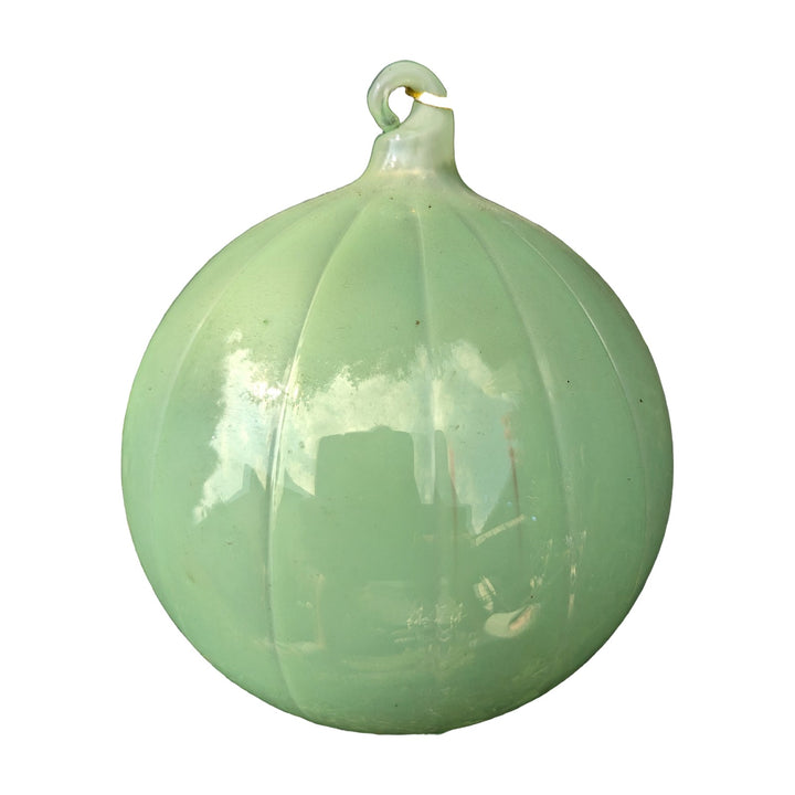 Freigestellt Weihnachtskugel mint glänzend gerippt Ø 10 cm